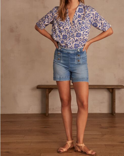 Shorts in denim leggero lavato Micky