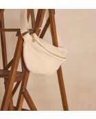 Sac besace Gelina en velours écru