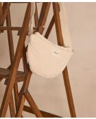 Sac besace Gelina en velours écru