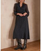 Robe Lara imprimée marine