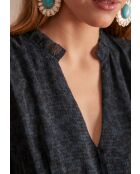 Robe Lara imprimée marine