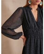 Robe Lara imprimée marine