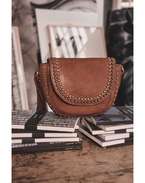 Mini sac en cuir Gaspard camel clair