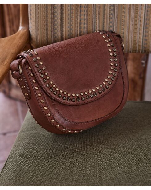 Mini sac en cuir Gaspard camel clair