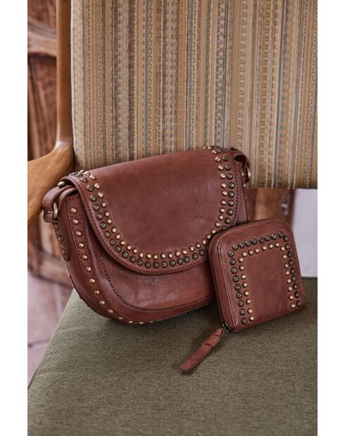 Mini sac en cuir Gaspard camel clair