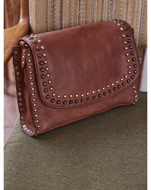 Sac besace en cuir Gaspard camel clair