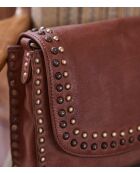 Sac besace en cuir Gaspard camel clair