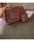 Sac besace en cuir Gaspard camel clair