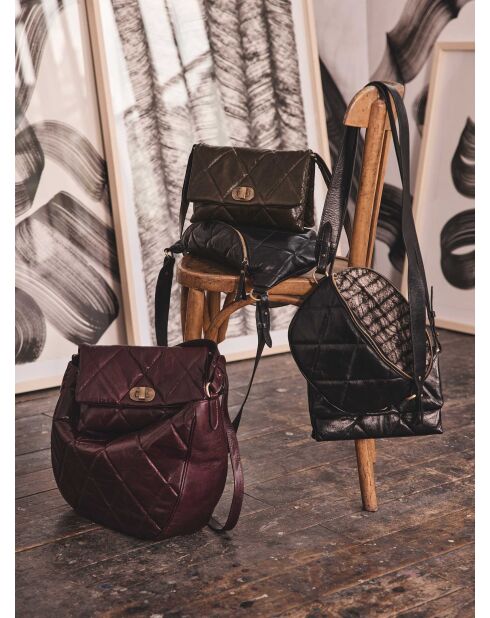 Borsa Gaby piccola in pelle bordeaux