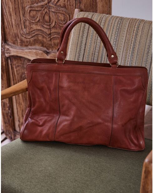 Sac cabas en cuir Gabriel camel