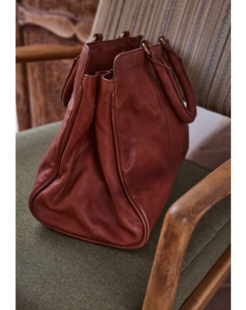 Sac cabas en cuir Gabriel camel