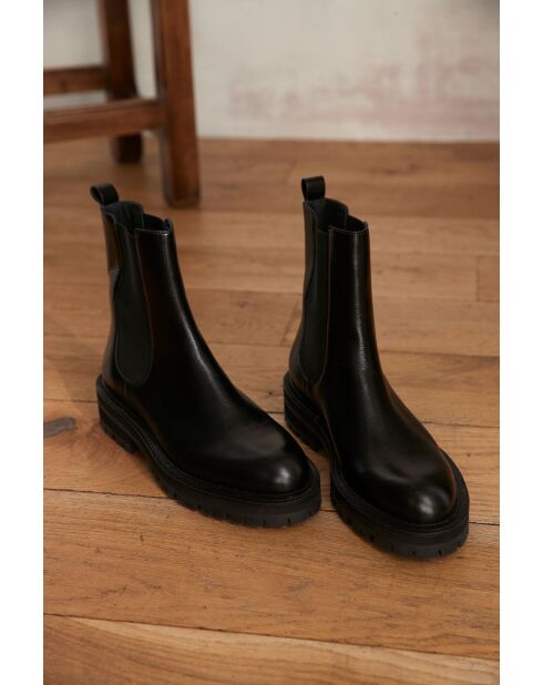 Bottines en cuir Rone noires