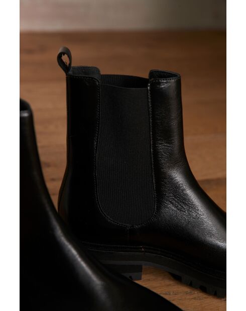 Bottines en cuir Rone noires