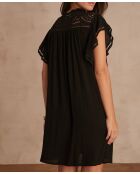 Besticktes schwarzes Kleid Margot