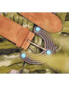 Ceinture large Barry camel clair