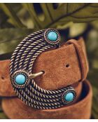 Ceinture large Barry camel clair