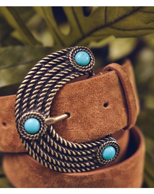 Ceinture large Barry camel clair