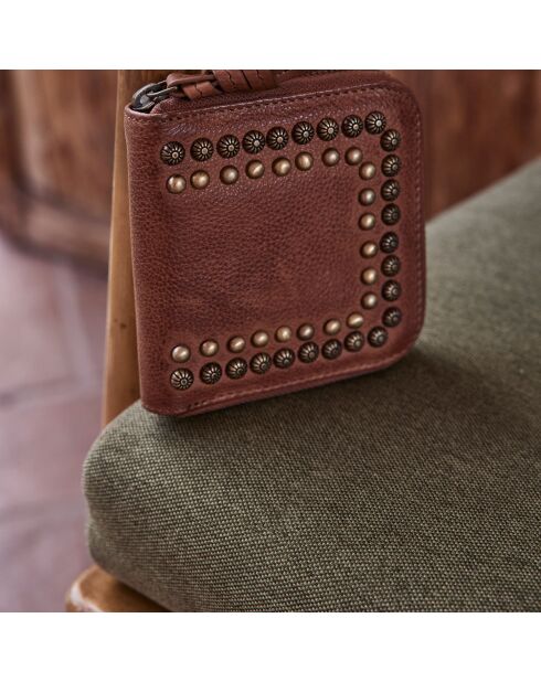 Cartera Gaspard, color camel claro