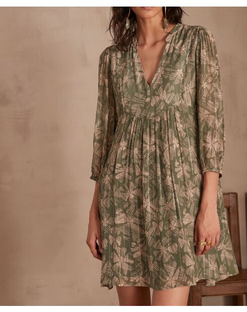 Bedrucktes Kleid Manon Feuille