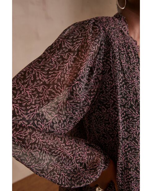 Mylene bordeauxrode jurk met print