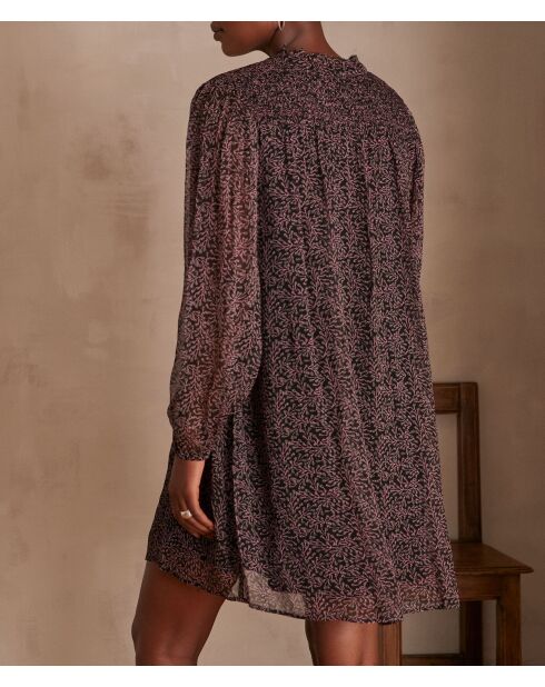 Mylene bordeauxrode jurk met print