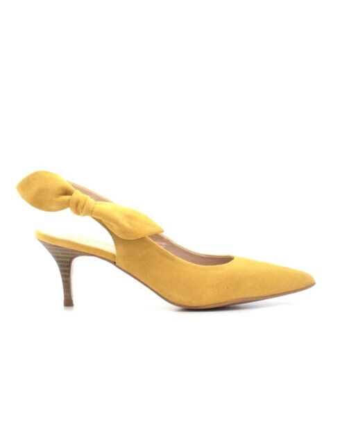 Gelbe Dakota-Lederpumps - 7 cm Absatz