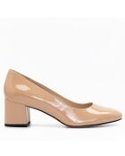 Escarpins en cuir vernis CA-2247L nudes - Talon 6 cm