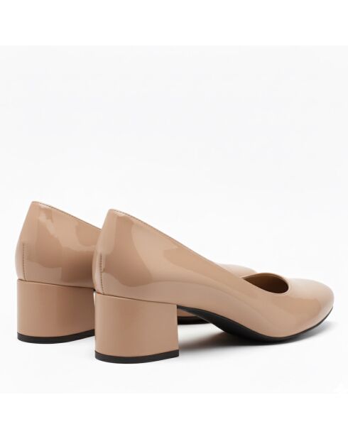Escarpins en cuir vernis CA-2247L nudes - Talon 6 cm