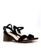CA-1362 schwarze Ledersandalen
