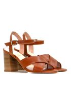 Sandales en cuir Alanis marron