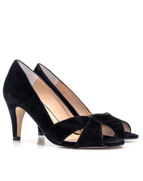 Escarpins en cuir Zora noirs - Talon 7,5 cm