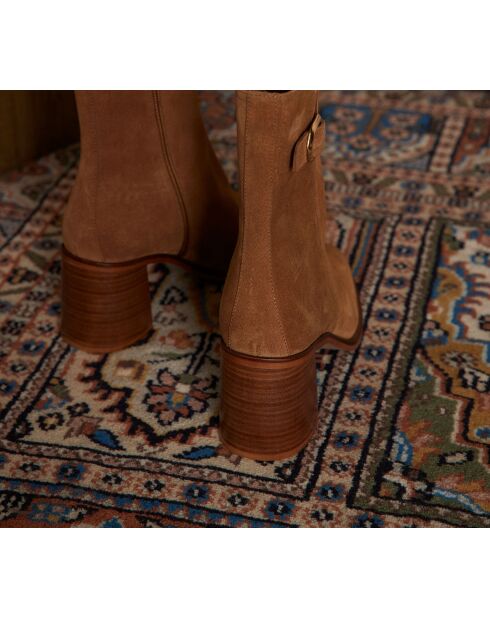Leichte kamelfarbene Stiefel Roxane