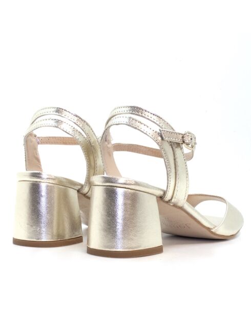 Sandales à talon Ymilia platine - Talon 5 cm