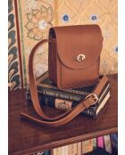Petit sac Ines en cuir camel clair