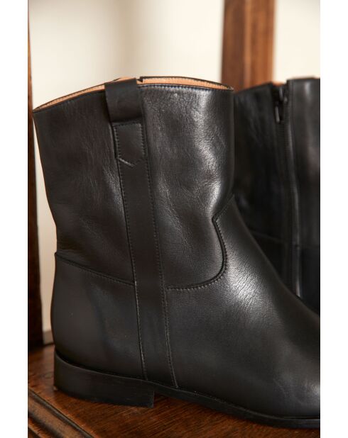Bottines en cuir Ronnie noires