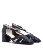 Escarpins en cuir CA-2178 noirs - Talon 5,5 cm