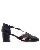 Escarpins en cuir CA-2178 noirs - Talon 5,5 cm