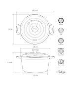 Ronde braadpan 25cm beige