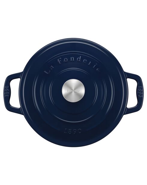 Runder Kochtopf 25cm blau