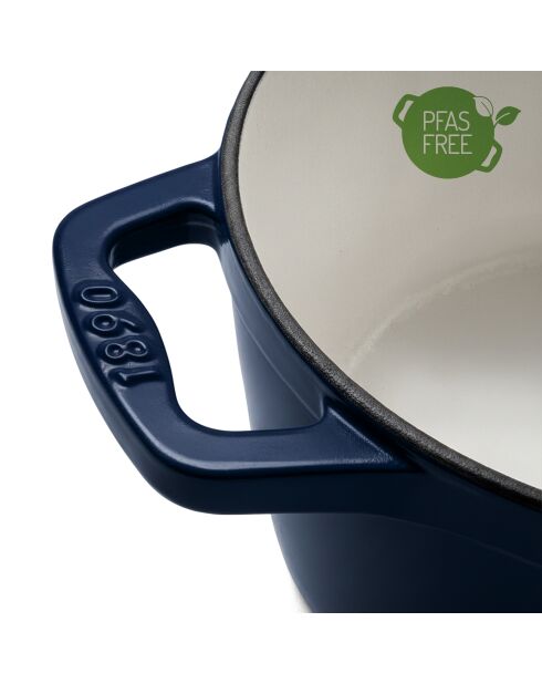 Runder Kochtopf 25cm blau