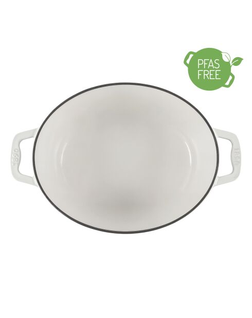 Ovaler Kochtopf, 36 cm, beige