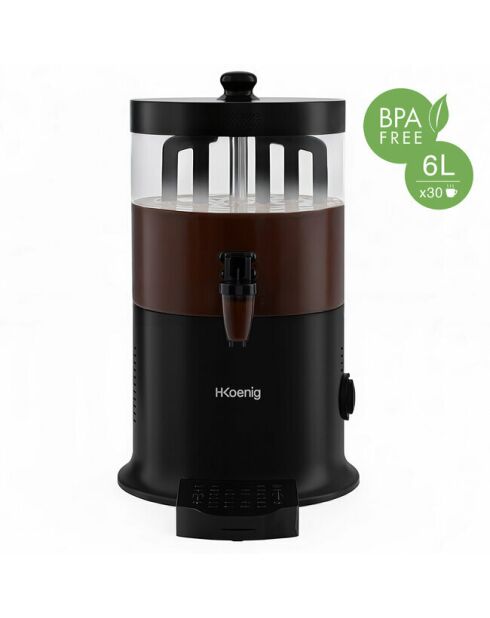 Máquina expendedora de chocolate negro caliente
