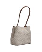 Pratt Schultertasche im Bucket-Stil, 26,7 x 22,2 x 12,1 cm, cremefarben