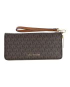 Braune Handgelenktasche, 10 x 21 x 3,5 cm