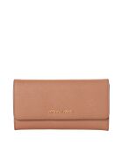Portefeuille long Jet Set Travel en cuir brun - 19.7x9.5x1.3 cm