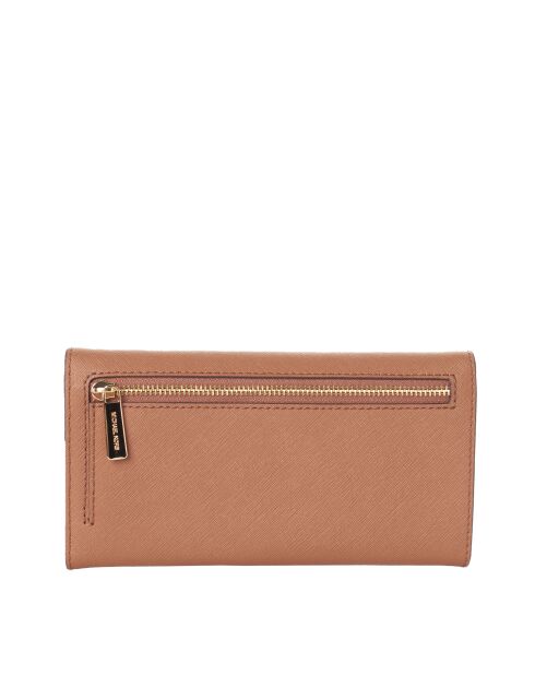 Portefeuille long Jet Set Travel en cuir brun - 19.7x9.5x1.3 cm