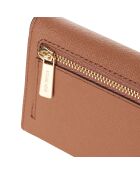 Portefeuille long Jet Set Travel en cuir brun - 19.7x9.5x1.3 cm