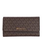 Portefeuille grand format Jet Set brun - 18.4x10.1x2.5 cm