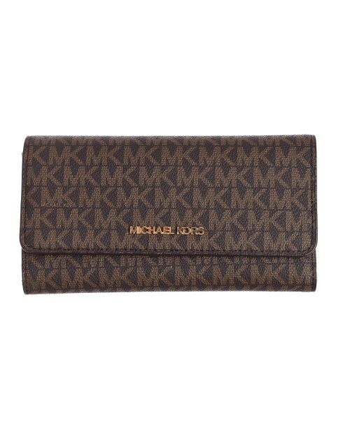 Portefeuille grand format Jet Set brun - 18.4x10.1x2.5 cm