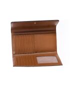Portefeuille grand format Jet Set brun - 18.4x10.1x2.5 cm